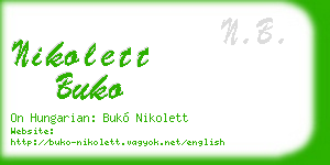 nikolett buko business card